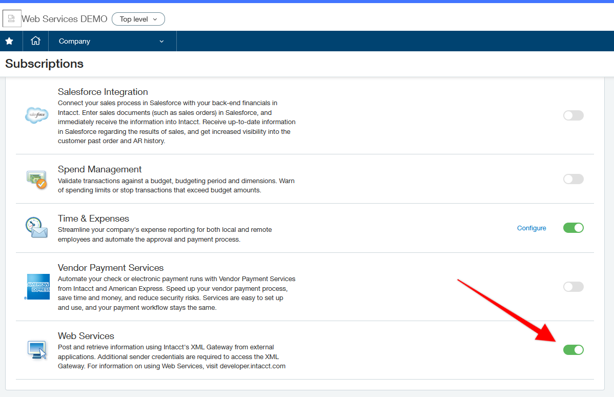 Sage Intacct setup guide